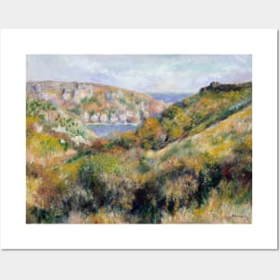 Hills around the Bay of Moulin Huet, Guernsey by Auguste Renoir Posters and Art